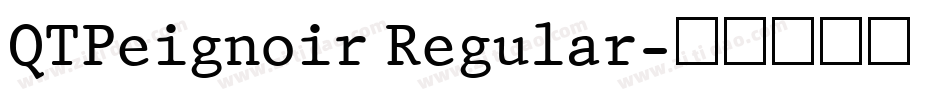 QTPeignoir Regular字体转换